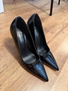 Call It Spring Black Patent Pointed Toe Pumps